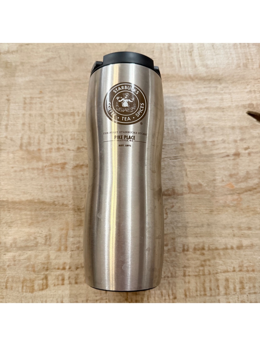 Starbucks 2008 Pike Place First Store Stainless Steel Travel Tumbler 16 oz